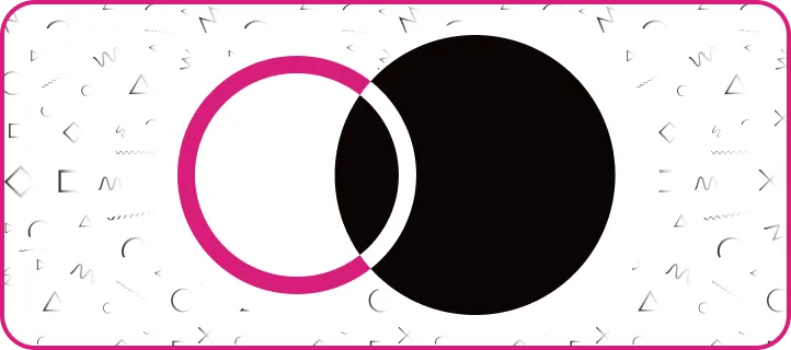 intersection of circles with signs around thems